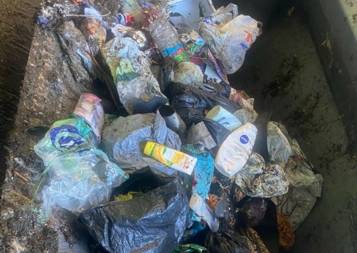 plastics mixed in the food waste