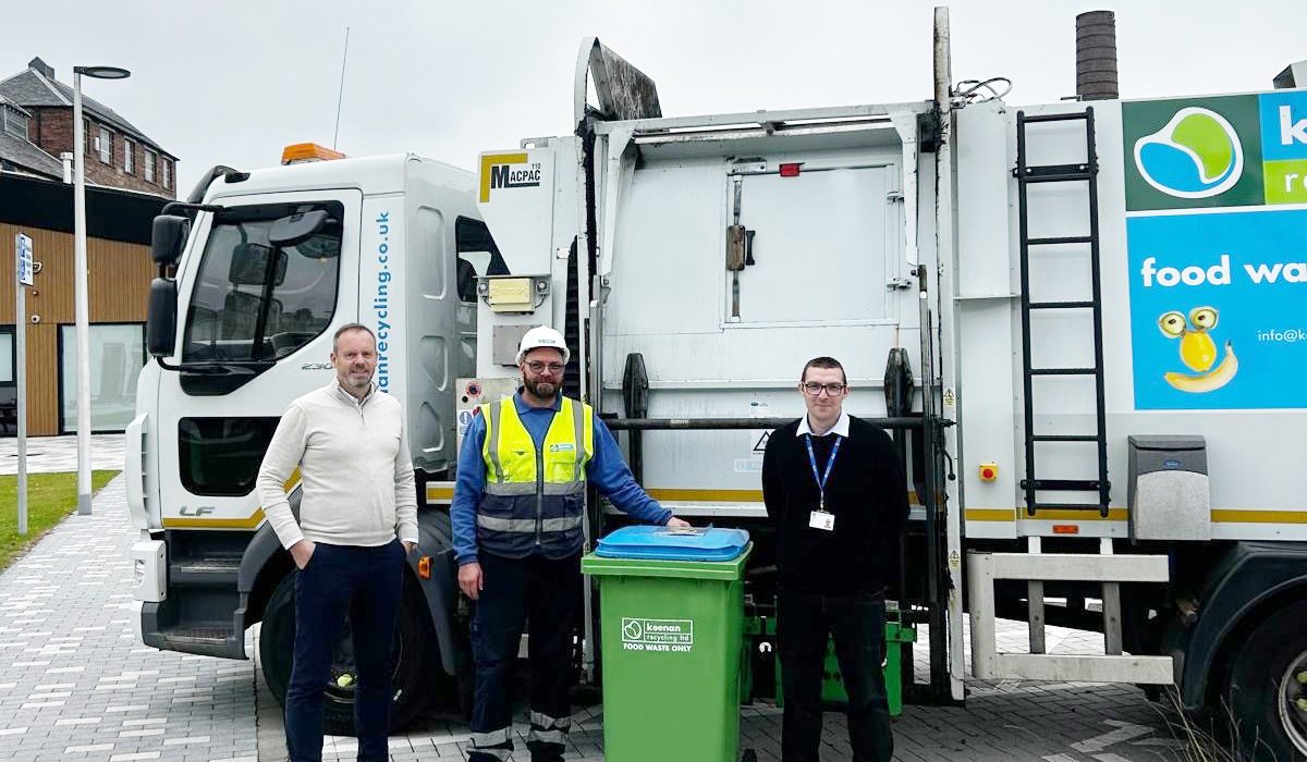 University of St Andrews in Scotland education team with Keenan Recycling - UK's No.1 food waste collection company