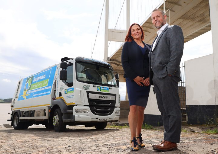 Grant Keenan and Claire Keenan from Keenan Recycling as they join forces with Biffa - largest national food waste collections and recycling company in the UK