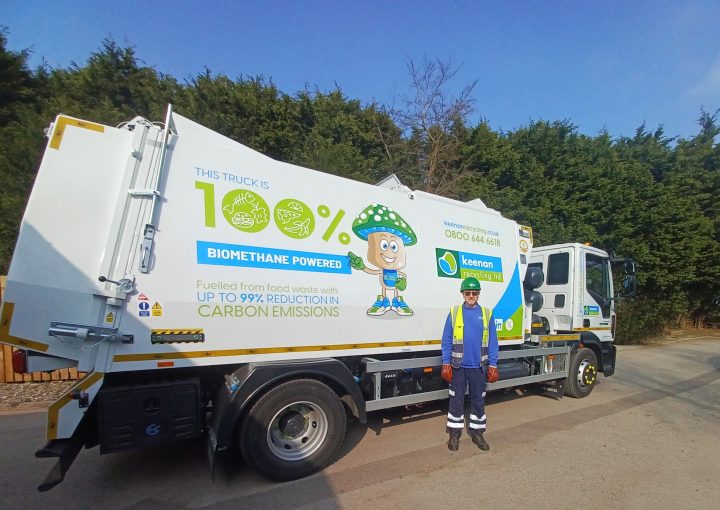 Biogas powered Keenan Recycling truck