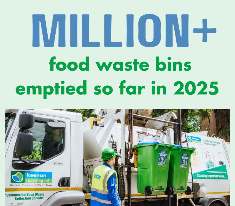 1 million plus bins food waste collections for keenan recycling in 2025